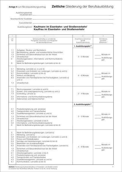 Kaufmann/Kauffrau im Eisenbahn- und Straßenverkehr