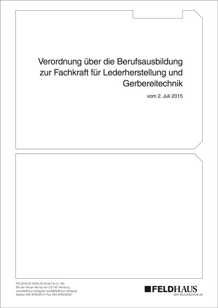 Fachkraft für Lederherstellung und Gerbereitechnik