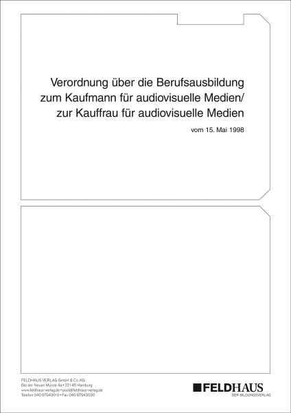 Kaufmann/-kauffrau für audiovisuelle Medien