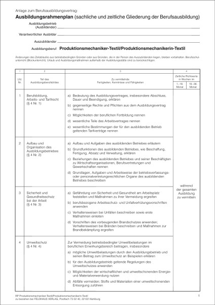 Produktionsmechaniker/-in Textil