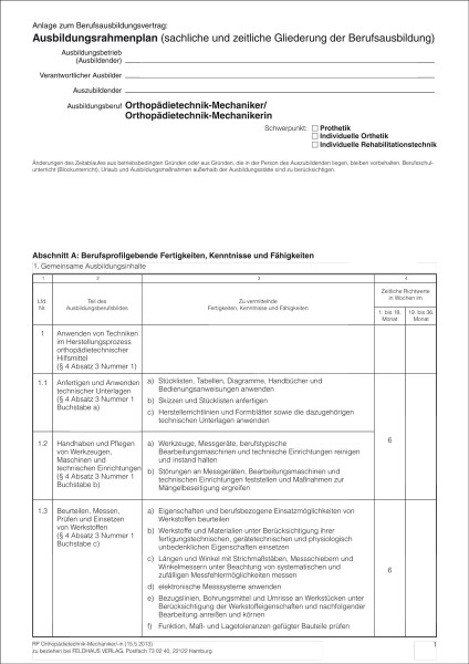 Orthopädietechnik-Mechaniker/-in