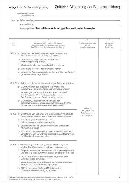 Produktionstechnologe/-in