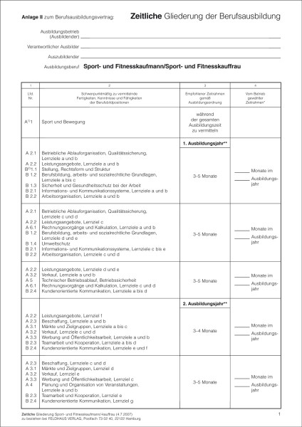 Sport- und Fitnesskaufmann/-kauffrau
