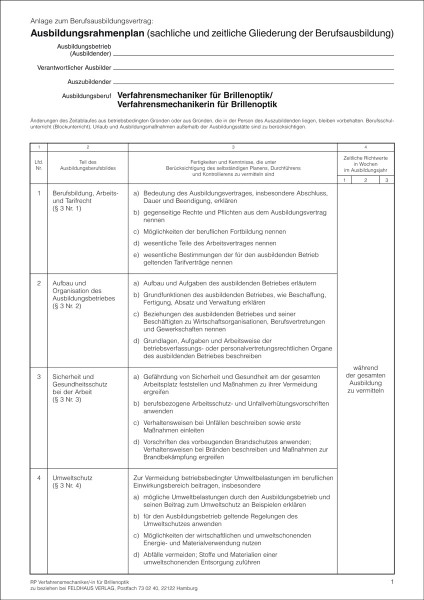 Verfahrensmechaniker/-in für Brillenoptik
