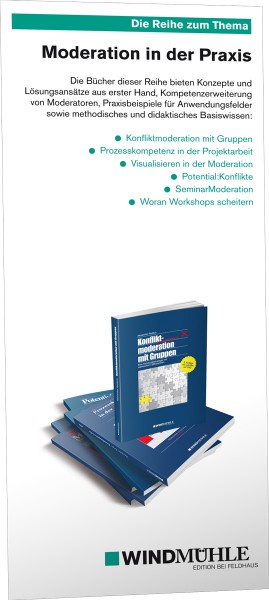 Moderation in der Praxis, Prospekt zu den Büchern