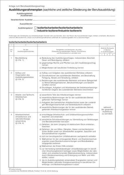 Isolierfacharbeiter/-in und Industrie-Isolierer/-in