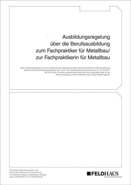 Fachpraktiker/-in für Metallbau (Beruf für Menschen mit Behinderungen)