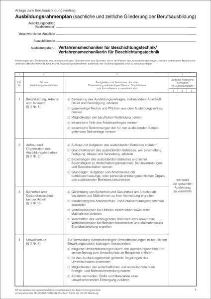 Verfahrensmechaniker/-in für Beschichtungstechnik