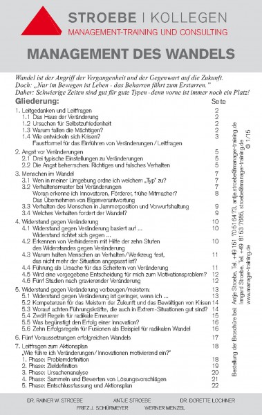 Broschüre »Management des Wandels«