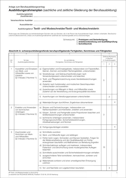 Textil- und Modeschneider/-in