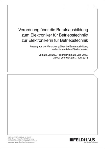 Elektroniker/-in für Betriebstechnik