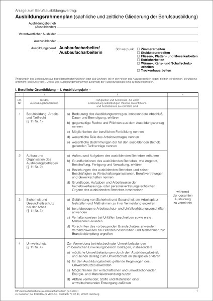 Ausbaufacharbeiter/-in