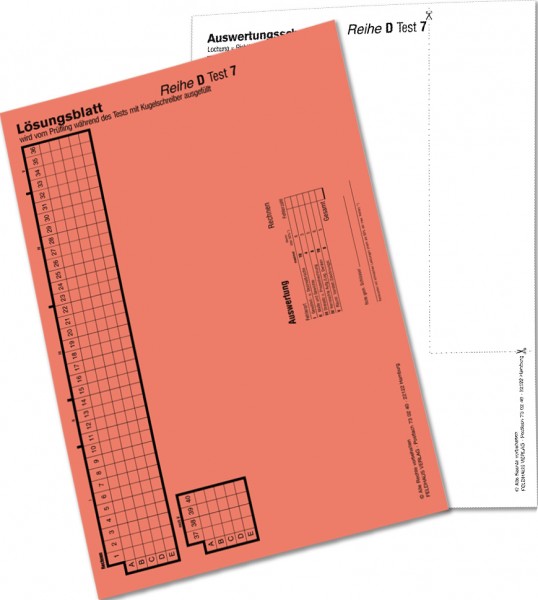 Auswertungsschablone D 7