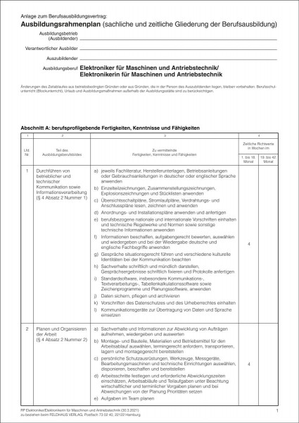 Elektroniker/-in für Maschinen und Antriebstechnik