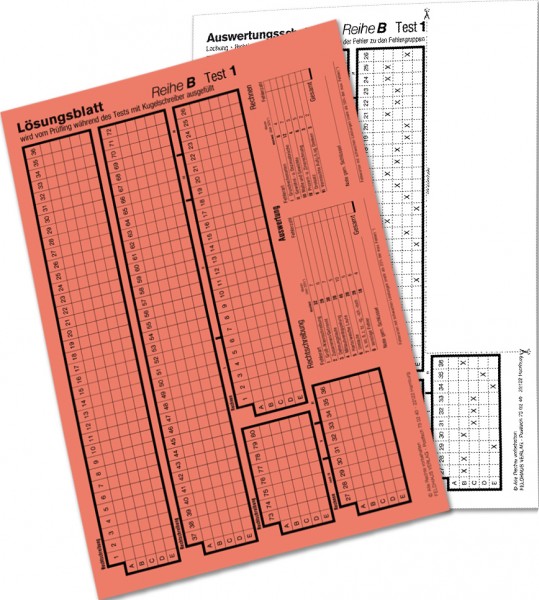 Auswertungsschablone B 1