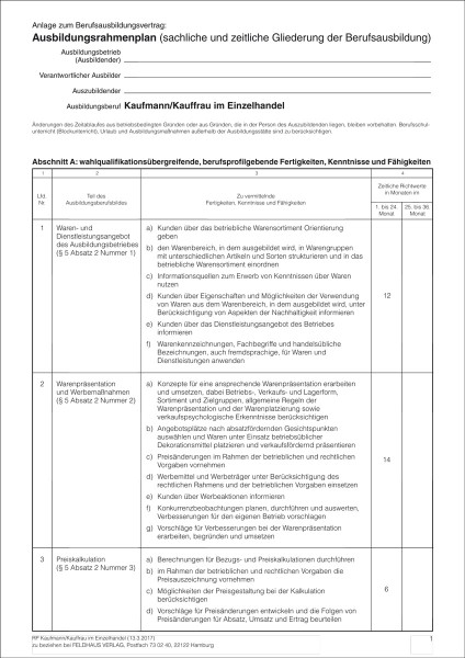 Kaufmann/-frau im Einzelhandel