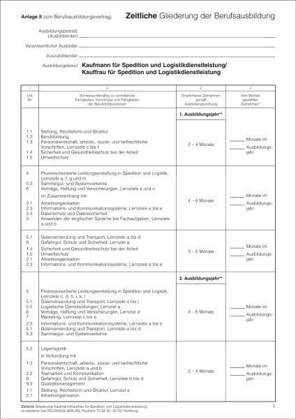 Kaufmann/Kauffrau für Spedition und Logistikdienstleistung