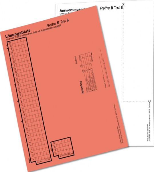 Auswertungsschablone D 8