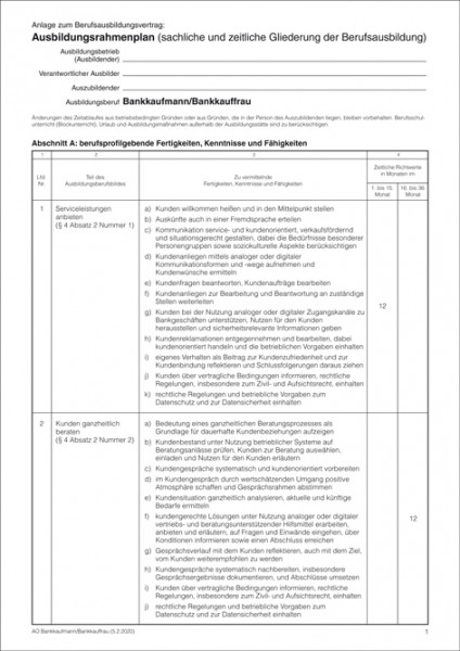 Bankkaufmann/-kauffrau