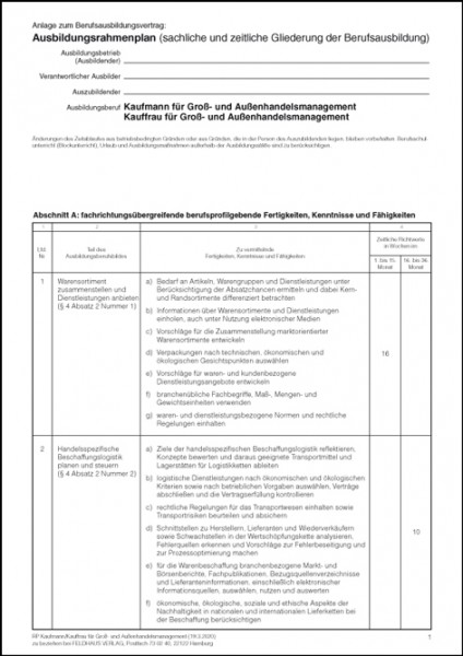Kaufmann/Kauffrau im Groß- und Außenhandelsmanagement