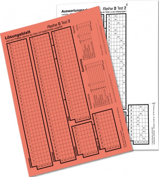 Auswertungsschablone D 2