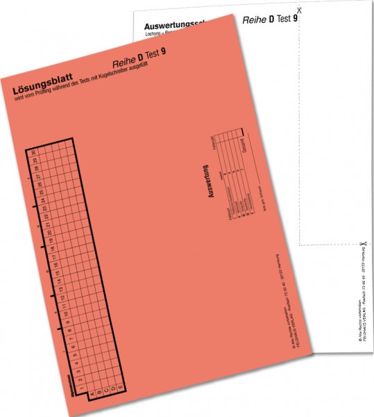 Auswertungsschablone D 9