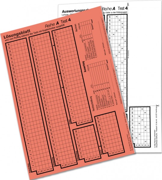Auswertungsschablone A 4