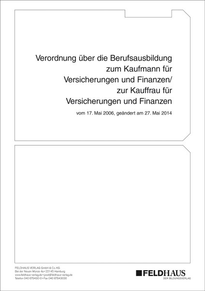 Kaufmann/Kauffrau f. Versicherungen u. Finanzanlagen