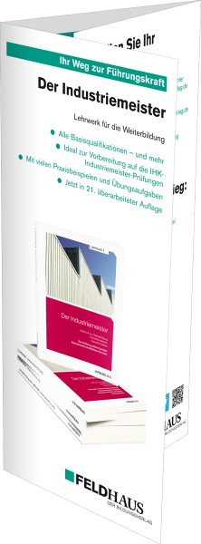 Der Industriemeister, Flyer zu den Büchern