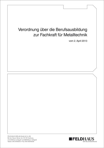 Fachkraft für Metalltechnik