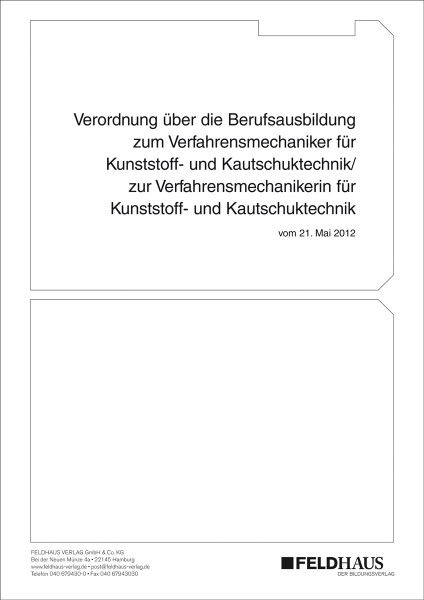 Verfahrensmechaniker/-in für Kunststoff- und Kautschuktechnik