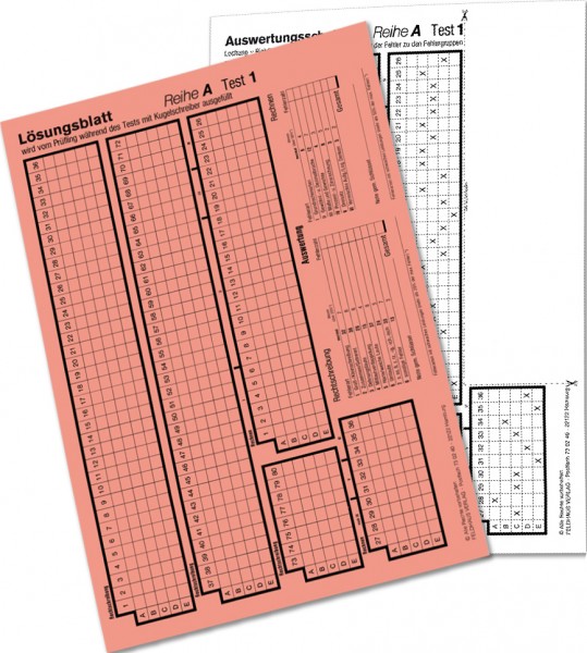Auswertungsschablone A 1