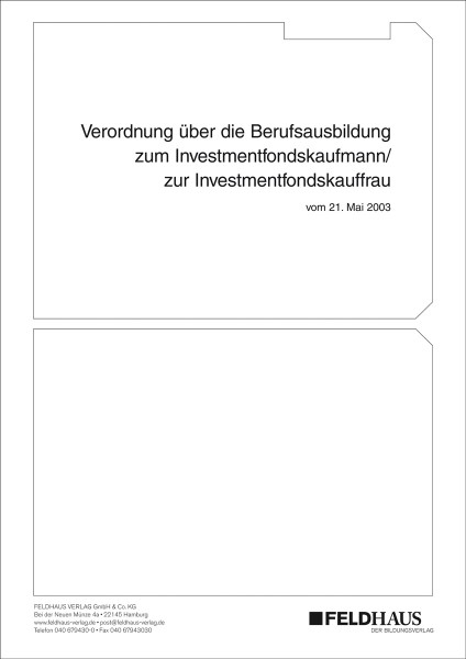 Investmentfondskaufmann/-kauffrau