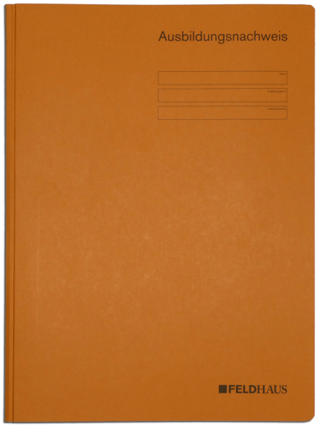 Kartonhefter (ORANGE) für Ausbildungsnachweise
