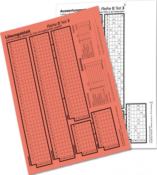 Auswertungsschablone D 3