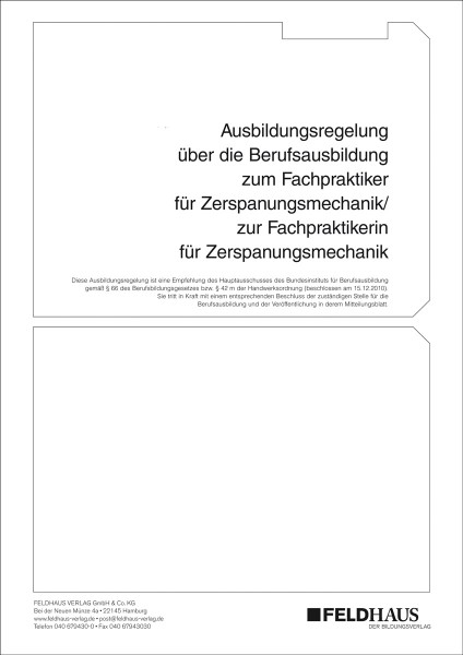Fachpraktiker/-in für Zerspanungsmechanik (Beruf für Menschen mit Behinderungen)