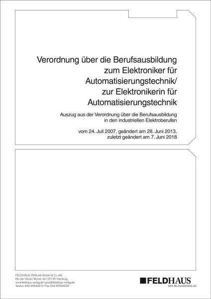 Elektroniker/-in für Automatisierungstechnik