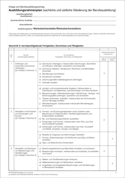 Werksteinhersteller/-in