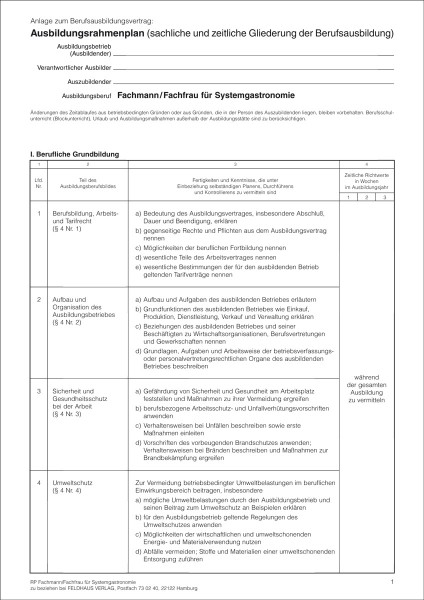 Fachmann/-frau für Systemgastronomie