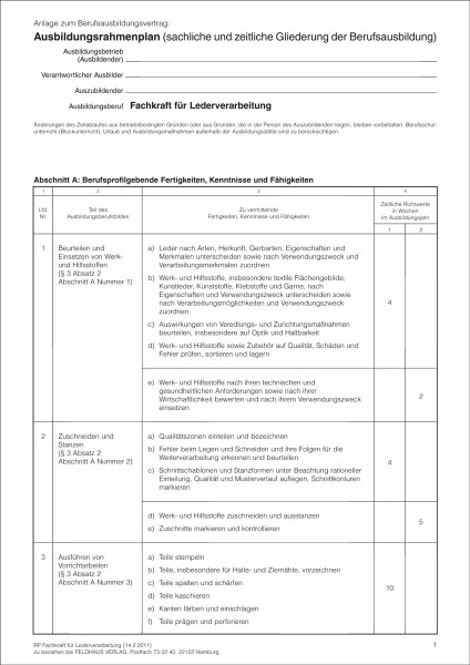 Fachkraft für Lederverarbeitung