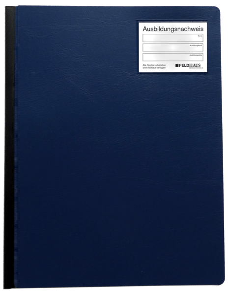 Plastikhefter (BLAU) für Ausbildungsnachweise