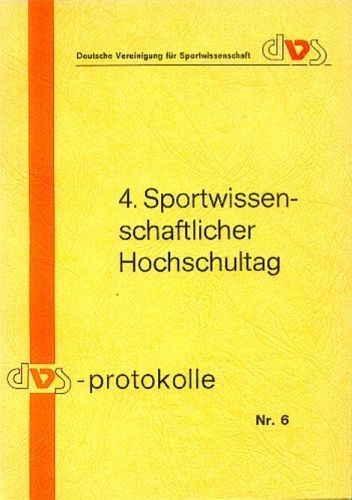 4. Sportwissenschaftlicher Hochschultag 1981
