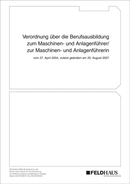 Maschinen- und Anlagenführer/-in