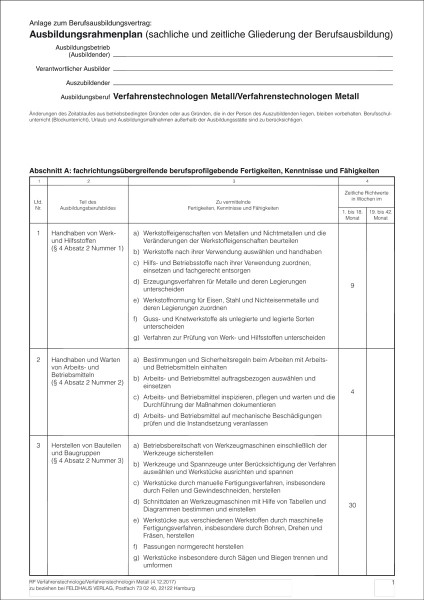 Verfahrenstechnologe/-in Metall