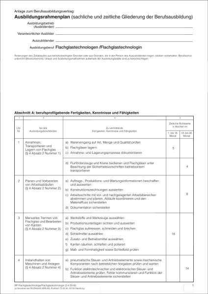 Flachglastechnologe/ -in
