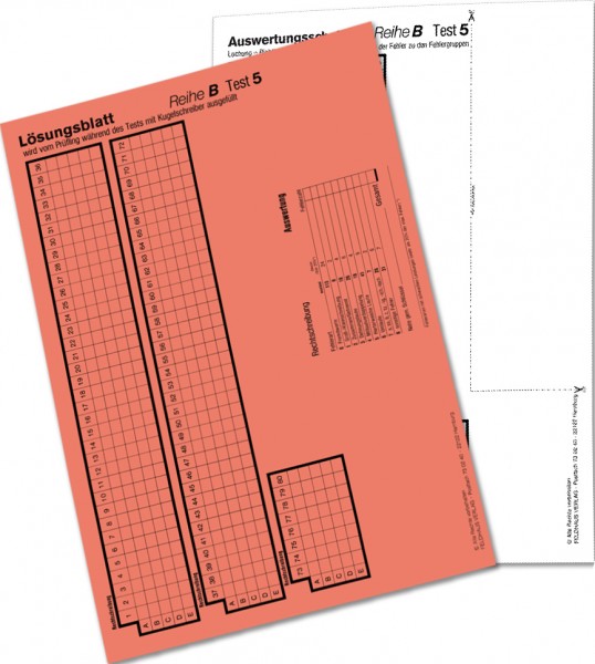 Auswertungsschablone B 5